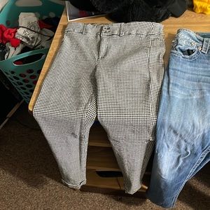 1. checkered pants 2. miss me jeans 3. fashion nova skinny jeans
